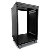 16U 19-Inch AV Rolling Equipment Rack Cabinet with Locking Wheels