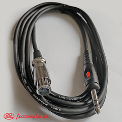 1/4-Inch TRS (Stereo) Male to XLR Female Microphone 3-pin Cable (10ft)