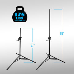 Heavy-Duty Crank-up DJ Tripod Stand with Carry Bag 175LB Load Capacity