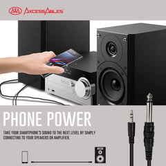 1/8-Inch TRS (Stereo) to 1/4-Inch TS (Mono) Auxiliary AUX Cable (10ft)