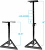 AxcessAbles Studio Monitor Speaker Stands Pair. 80lb Capacity per Stand. Adjustable Height 26" - 42". Metal Constructed Stands Ideal for Surround Sound, Bookshelf and Monitoring Speakers
