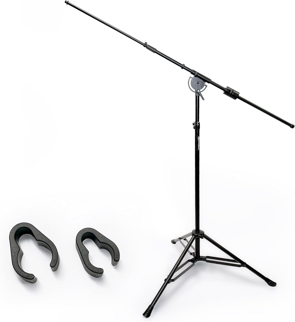 AxcessAbles AXCMB-T Heavy Duty Microphone Boom Stand with Weighted Tripod Base | 80.5-inch Height Overhead Mic Stand | 65.5-Inch Boom Arm Stand | Shotgun Video Mic Stand | All Metal Construction - Open Box