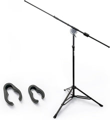 AxcessAbles AXCMB-T Heavy Duty Microphone Boom Stand with Weighted Tripod Base | 80.5-inch Height Overhead Mic Stand | 65.5-Inch Boom Arm Stand | Shotgun Video Mic Stand | All Metal Construction - Open Box