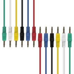 AxcessAbles 1/8-inch (3.5mm) TRS to 1/8-inch (3.5mm) TRS Balanced Minijack Stereo Patch Cables 6-Pack (1.5ft) Mobile Devices Outboard & Patchbay Studio External Digital Analog Effects - Open Box