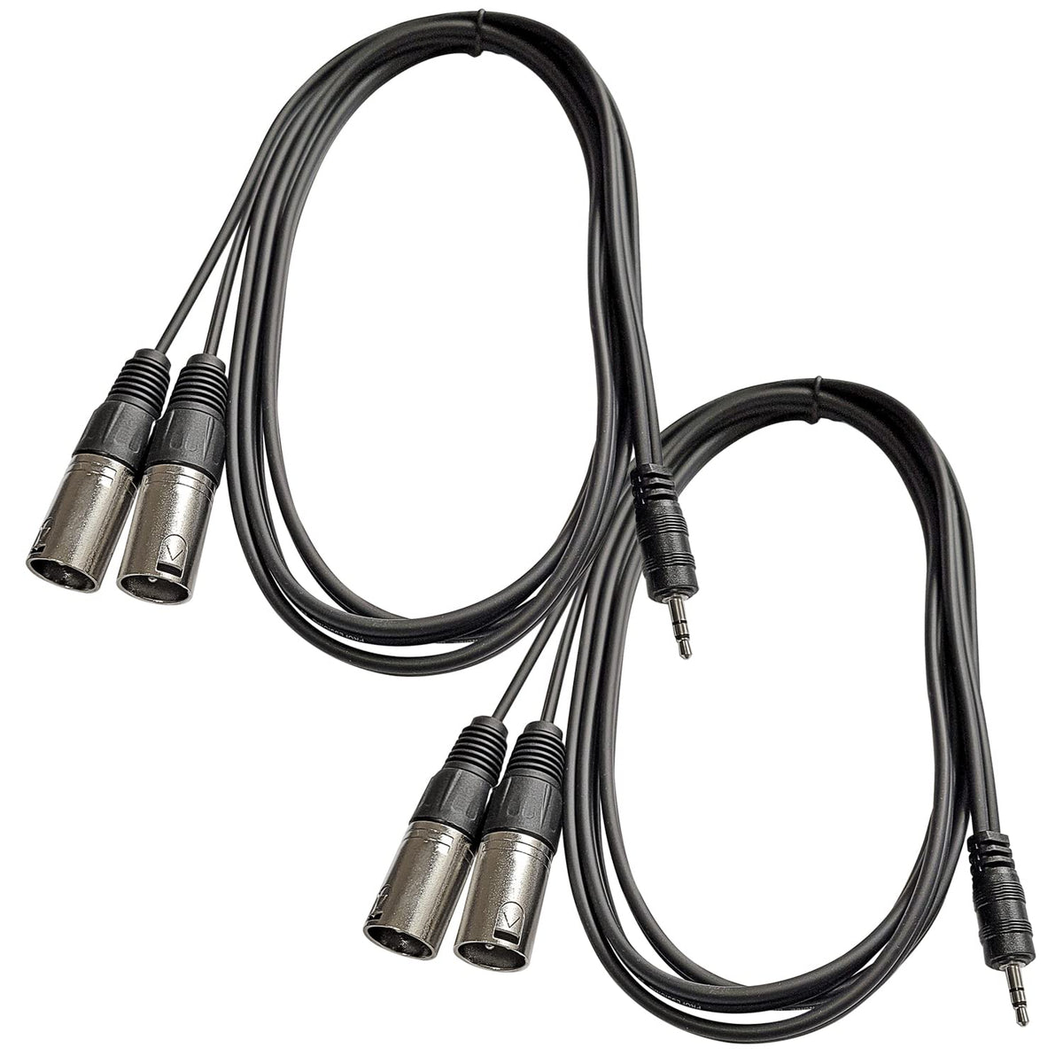 1/8-Inch TRS (Stereo) Male to Dual Male XLR Audio Y-Splitter Cable (6.5ft)