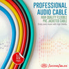 AxcessAbles 10ft Multi-Color 6.35mm 1/4" Balanced TRS Audio Cables (6 Pack) - TRS Speaker Patch Cables for Balanced Audio Connections