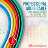 AxcessAbles 10ft Multi-Color 6.35mm 1/4" Balanced TRS Audio Cables (6 Pack) - TRS Speaker Patch Cables for Balanced Audio Connections