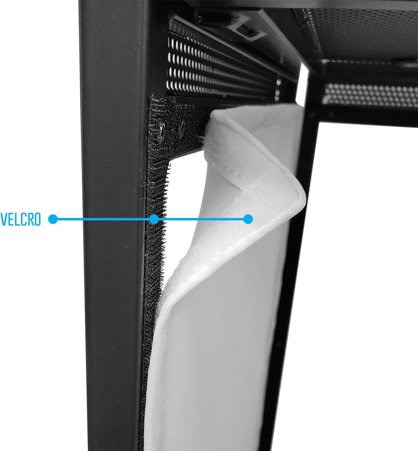 AxcessAbles Portable DJ Facade Booth with Black and White Lighting Scrims, Carry Cases | Standing DJ Table - 40" x 20" | DJ Controller Stand | Recording Mixer Stand | DJ Booth (ES-01)