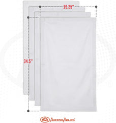 AxcessAbles ES-01 Replacement Scrim Set of 4 for DJ Facade Booth,Stretch Fabric Covers, Velcro-Attached Washable Scrims for Professional DJ Booth Setup (white)