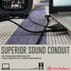 1/8-inch TRS (Stereo) to Dual 1/4-inch TS (Mono) Breakout Cable (10ft)