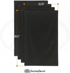 AxcessAbles ES-01 Replacement Scrim Set of 4 for DJ Facade Booth,Stretch Fabric Covers, Velcro-Attached Washable Scrims for Professional DJ Booth Setup (Black)