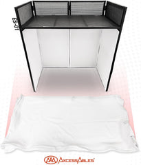 AxcessAbles ES-01 Replacement Scrim Set of 4 for DJ Facade Booth,Stretch Fabric Covers, Velcro-Attached Washable Scrims for Professional DJ Booth Setup (white)