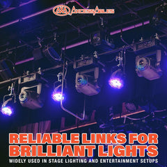 3-Pin DMX XLR Male to Female Lighting Cable 6-Pack Multi-Color