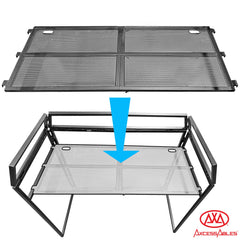 AxcessAbles DJ BOOTH XL 58" wide x 29" deep DJ Facade Table | Portable Extra Wide DJ Table Booth with Black and White Scrims, Carry Cases | Large DJ Controller Stand | Music Mixer Stand