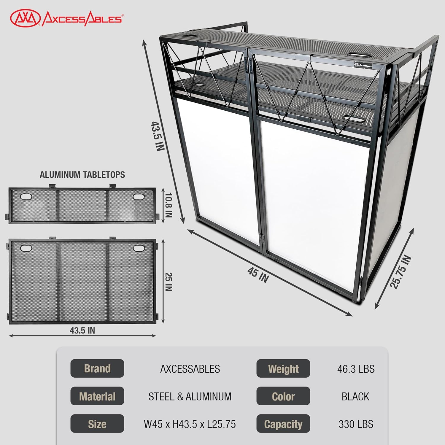 Two Tier DJ Facade Booth Replacement Scrims