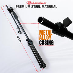 AxcessAbles Tripod Microphone Stand with Clutch Height Adjustment and Telescopic Mic Boom Arm | Soft Grip Squeeze Height Adjustment| Performer's Microphone Stand | Collapsible Tripod Base