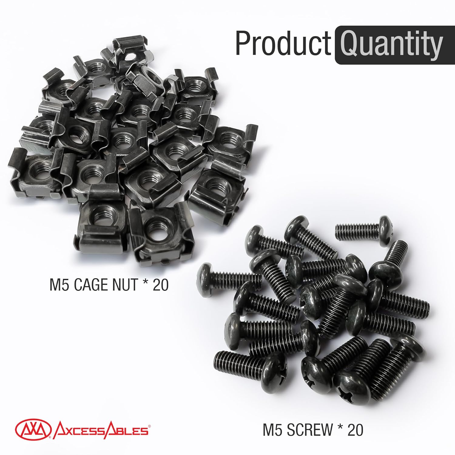 M5 Screw & Cage Nut Kit for Rack Mount Equipment