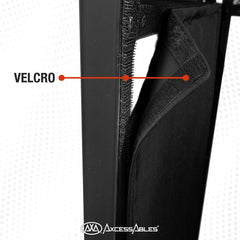AxcessAbles ES-02XT Replacement Black Scrim Set of 4 for ES-02XT Two Tier DJ Facade Booth, Black Stretch Fabric Covers, Velcro-Attached Washable DJ Table Scrims for Professional DJ Booth Setup