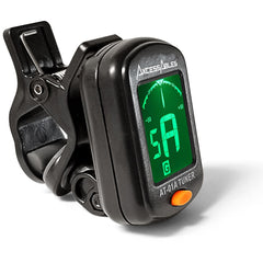 AxcessAbles Versatile 2-inch Clip-on Instrument Tuner | Chromatic Tuner for Ukulele, Guitar, Bass, Violin | Compact and Easy-to-Use (AT-01A)