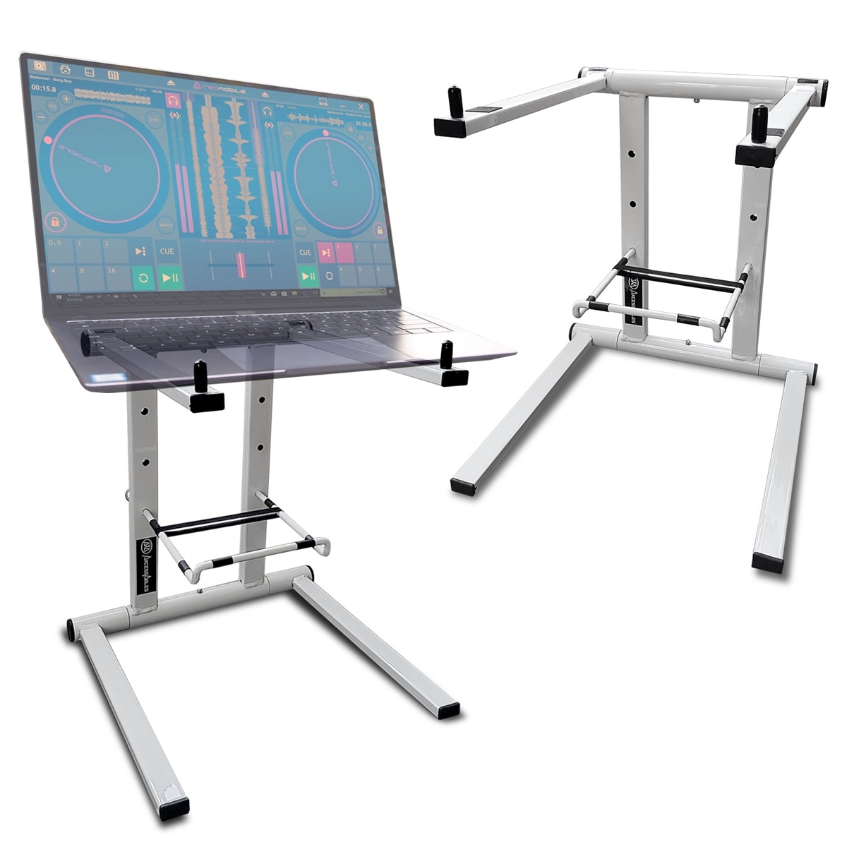 AxcessAbles Portable Folding DJ Laptop Stand with Bag, Black or White