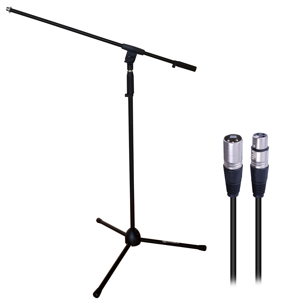 Heavy-Duty Tripod  Microphone Stand with Telescoping Boom