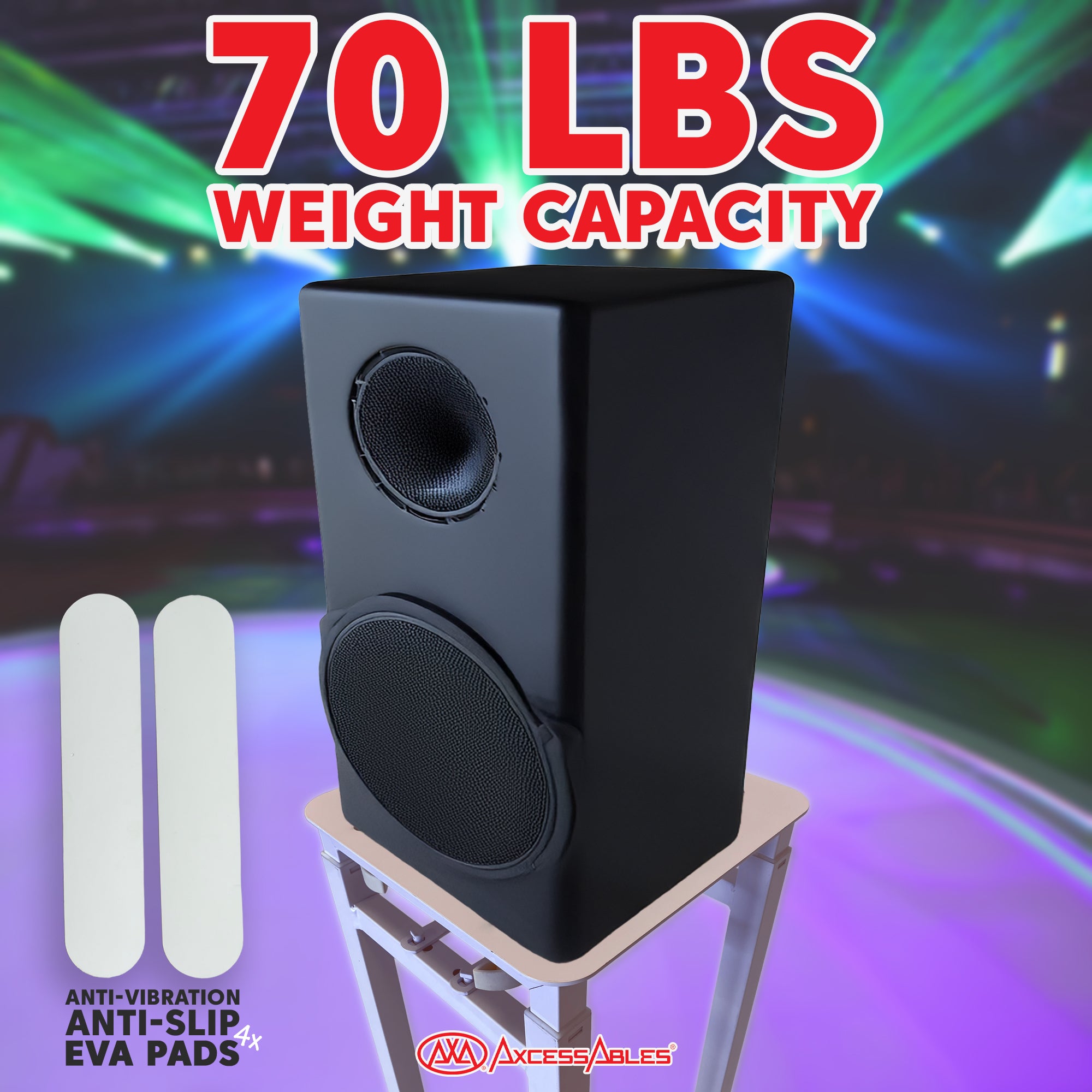 Totem Light & Speaker Stands with Black/White Scrims and Bag (Pair)
