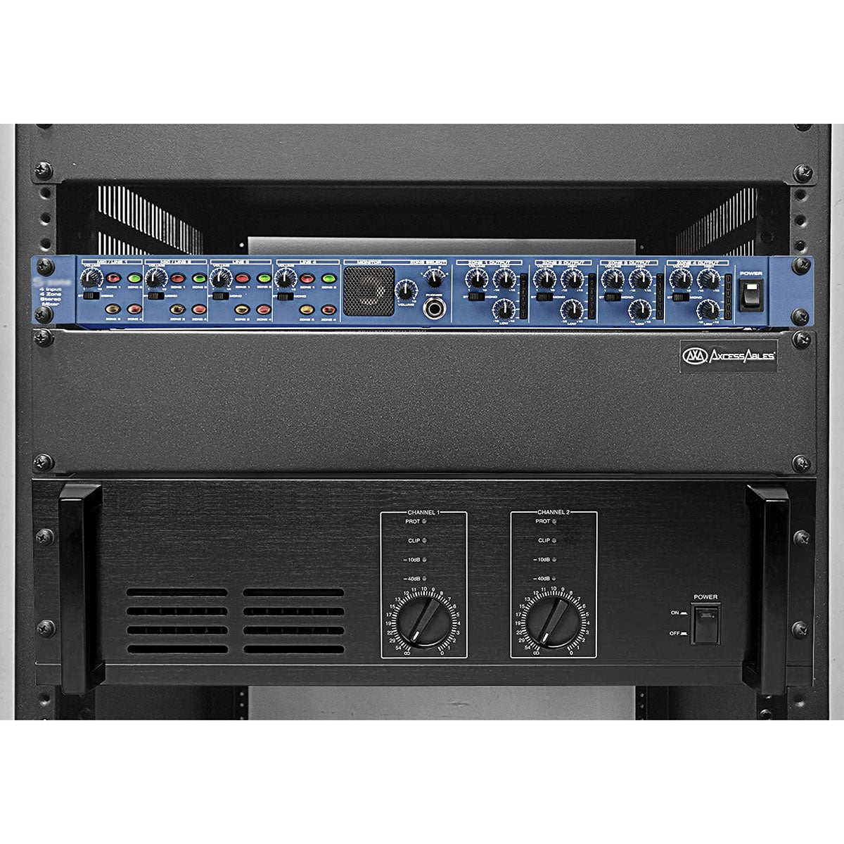 AxcessAbles RKBLANK2U A/V Rack Two Space Blank Plate - Open Box