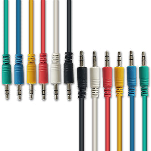 1/8-inch TRS (Stereo) Multi-Color Balanced Patch Cables (6 Pack)