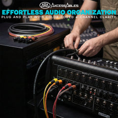 XLR 4-Channel Male to Female Multi-Color Snake Cable