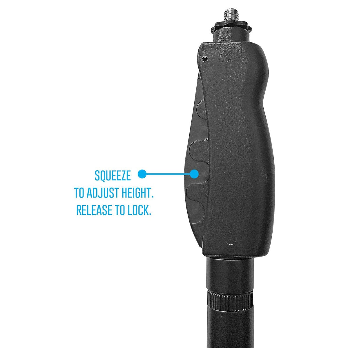 Quick Grip Height Adjustment Microphone Stand with Heavy Round Base and Boom Extension