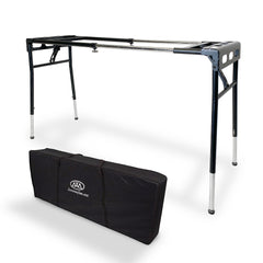 AxcessAbles KBS-BG Portable Folding Keyboard Stand Expandable 32" to 50"W 15"D Adjustable Height from 29" to 39" w/ Carrying Case for Transport and Storage