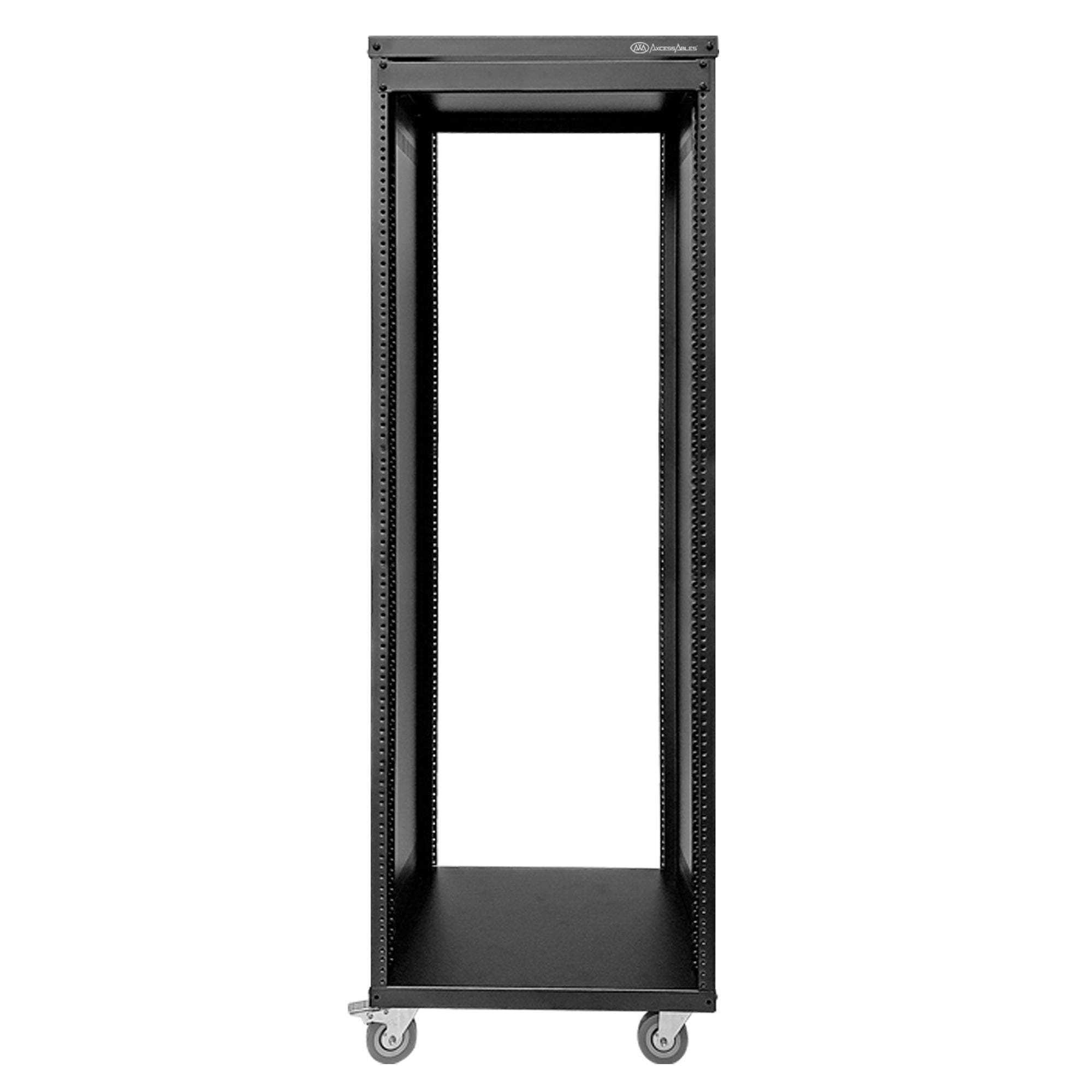 AxcessAbles RK 30U Rack-Mount Cabinet Case w/Caster Wheels (Compatible with US 10-32 (5mm) & European (6mm) Rack Standards.) Rack for AV, DJ, Home Theater, Network, Server, Computer, Electronics
