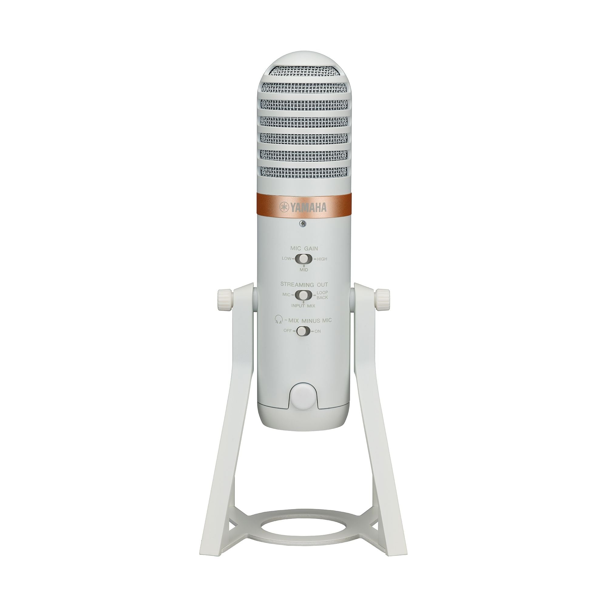 Yamaha AG01 Streaming Loopback Audio USB Microphone White