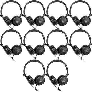 On-Ear Closed-Back Studio DJ Headphones 6ft Cable and 1/4-inch Adapter
