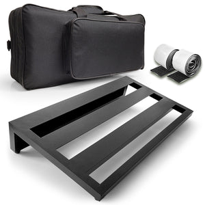Portable Lightweight Instrument Pedalboard with Carry Bag 20" x 12"