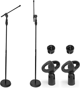 Quick Grip Mic Stand Heavy Base and Boom Extension  2 Pack - OB