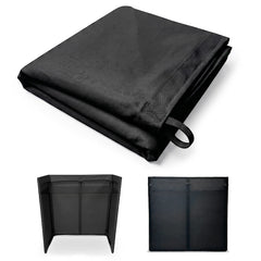 AxcessAbles Replacement White & Black Scrim Set for ES-01X and ES-01XBW DJ Facade Booth, Stretch Fabric Cover, Tie-On Scrim for DJ Booth Table, Washable Professional DJ Facade Scrim