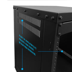 Axcessables  30U 19-Inch AV Rolling Equipment Rack Cabinet with Locking Wheels