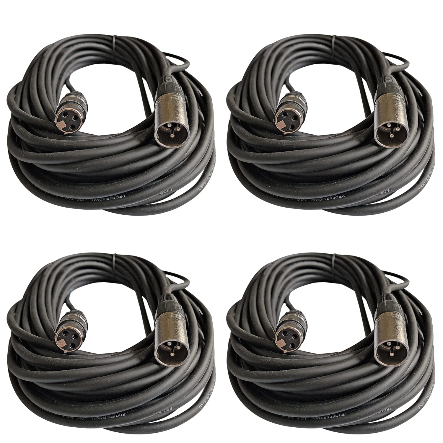 XLR Male to XLR Female Balanced Audio Microphone 3-Pin Cable (50ft)