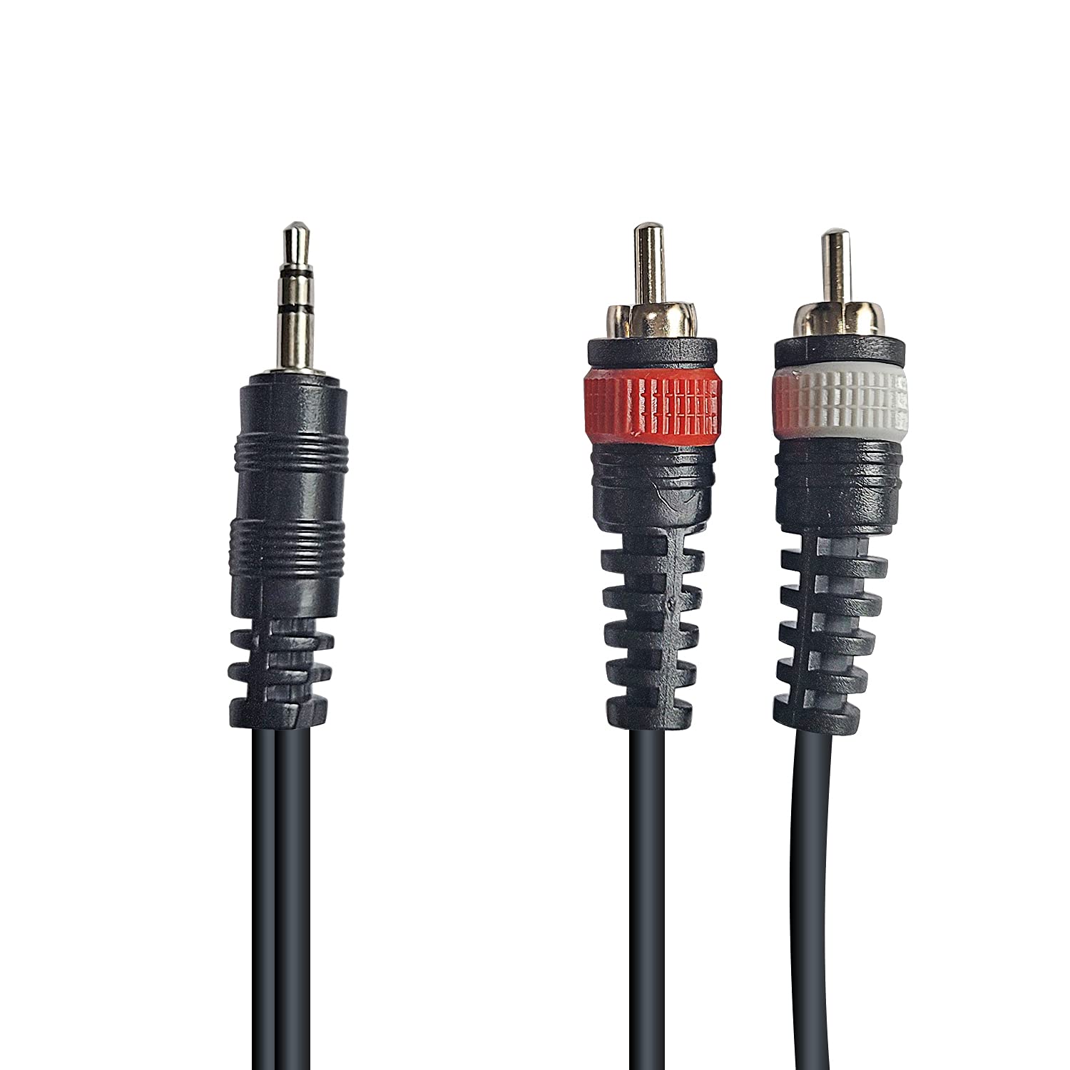 AxcessAbles TRS18-DRCA110 Audio Cable, Stereo 1/8 Inch to Dual RCA Adapter Cable -10ft  2PK