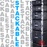 AxcessAbles 6U 19-Inch Depth Portable Equipment Rack Case| Lightweight DJ Rack Mount Case | Portable Compact Rack-Mount Cases with Retractable Handles (ABS6U19)