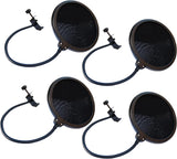 AxcessAbles 6 Inch Dual Layer Nylon Studio Microphone Pop Filter Pop Blocker with 14 Inch Gooseneck and Clamp. (4-Pack)