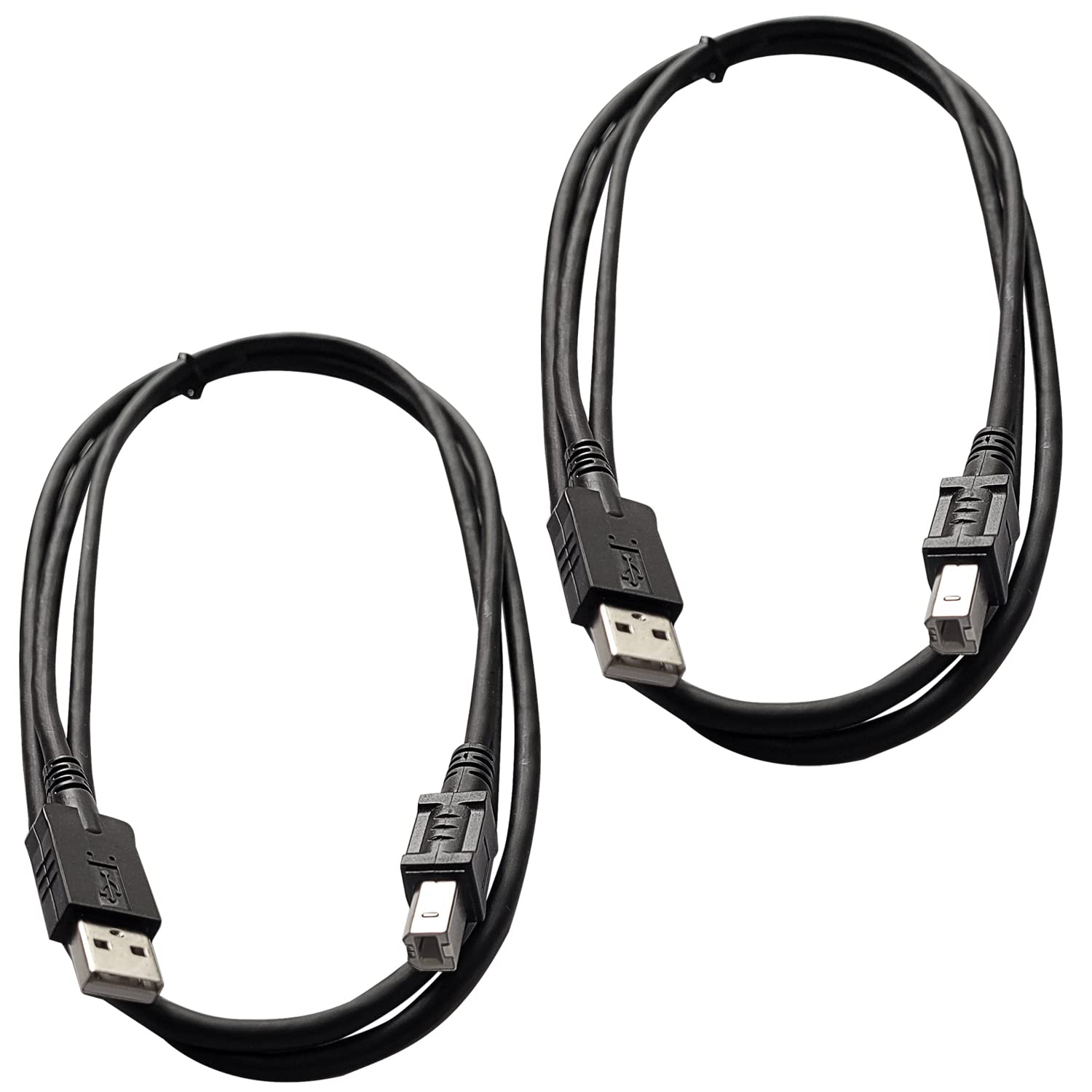 AxcessAbles USB 2.0 A Male to B Male USB Cord (5 feet)  2PK