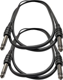 AxcessAbles TS14-STS105 Audio Cable -  Unbalanced Interconnect 1/4" in TS to 1/4" in TS ( 5ft)  2PK