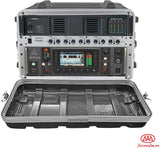 AxcessAbles 6U 19-Inch Depth Portable Equipment Rack Case| Lightweight DJ Rack Mount Case | Portable Compact Rack-Mount Cases with Retractable Handles (ABS6U19)