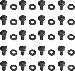 AxcessAbles 10-32 Rackmount Screws - 20 Sets of Rack Rail Screws and Washers -19 inch Equipment Screws | 10/32 Rack Screws for Mounting Hardware | Screw Sets for Recording Studio and Shelf Racks