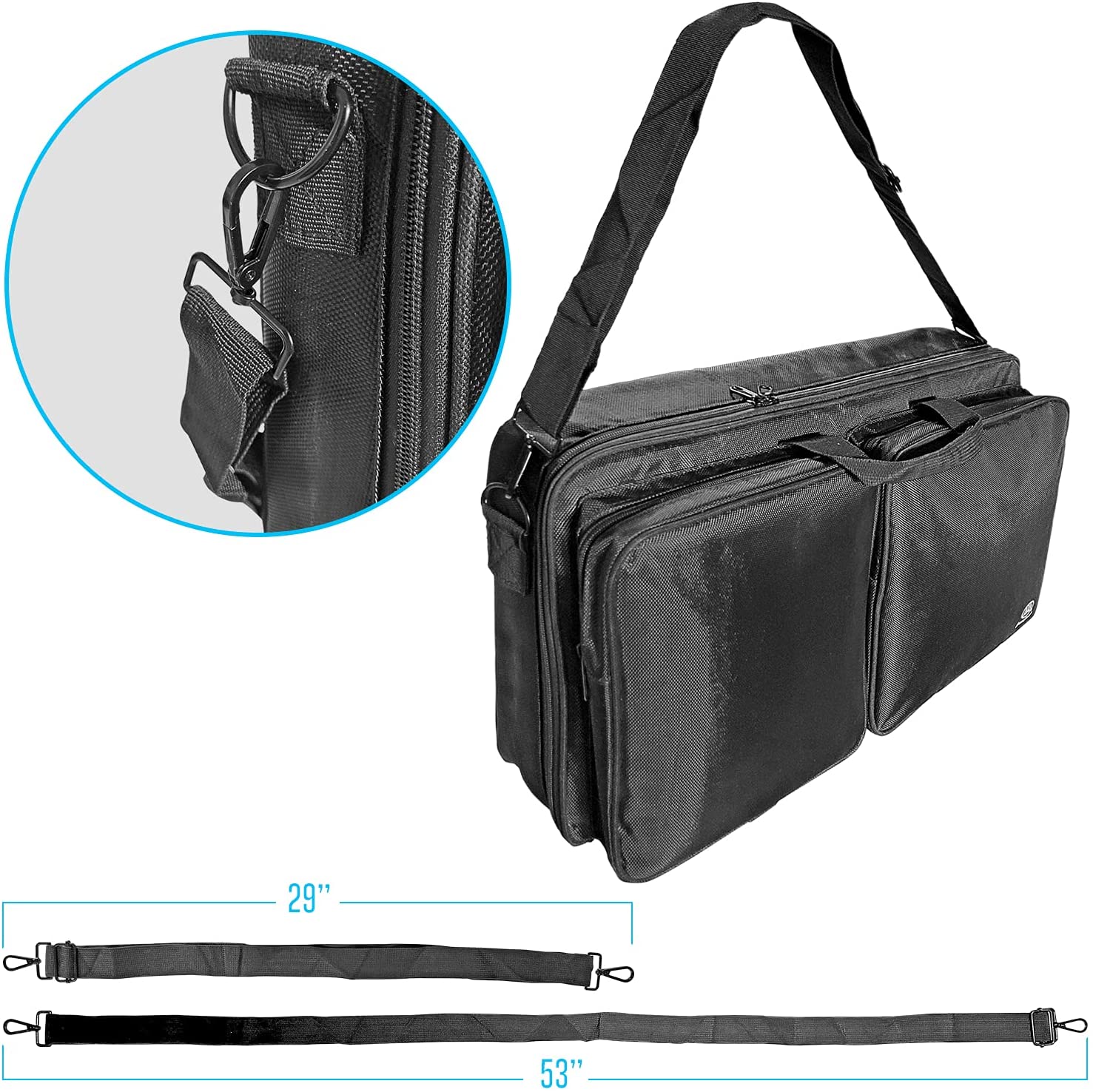 AxcessAbles DDJ-REV1 Controller DJ Case | DDJ-FLX4 Controller Gig Bag | Compact DJ Controller Padded Carry Case with Shoulder Strap | Designed in USA | | Compatible with Pioneer DJ DDJ-REV1, DDJ 400