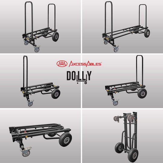 AxcessAbles Dolly Folding Hand Truck, Platform Cart, Moving Dolly. Great for Warehouse, Transport, Deliveries, Drummers, Musicians, Roadies and More!