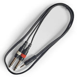 AxcessAbles TRS18-D14TS109 Audio Cable - 3.5 mm TRS to Dual 1/4 in TS Stereo Breakout Cable (10ft)  10PK