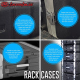 AxcessAbles 6U 19-Inch Depth Portable Equipment Rack Case| Lightweight DJ Rack Mount Case | Portable Compact Rack-Mount Cases with Retractable Handles (ABS6U19)